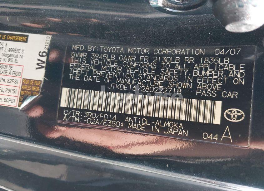 Photo 9 of 2008 Scion Tc N/A (VIN JTKDE167280222718)