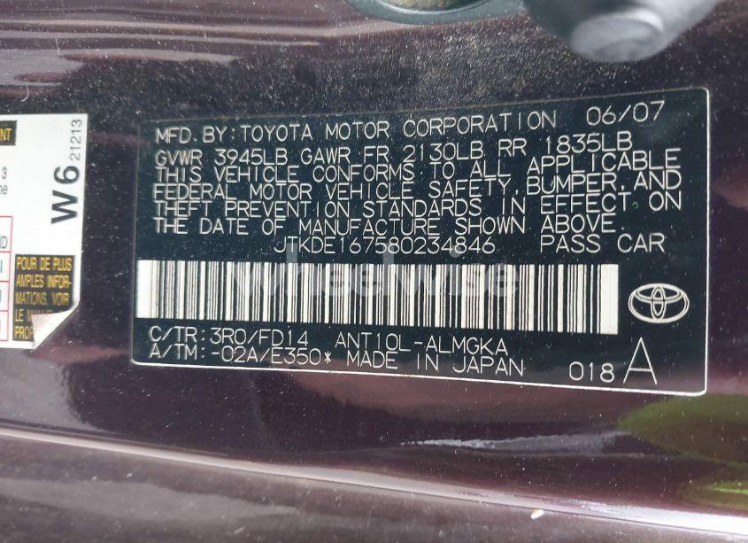 Photo 9 of 2008 Scion Tc N/A (VIN JTKDE167580234846)