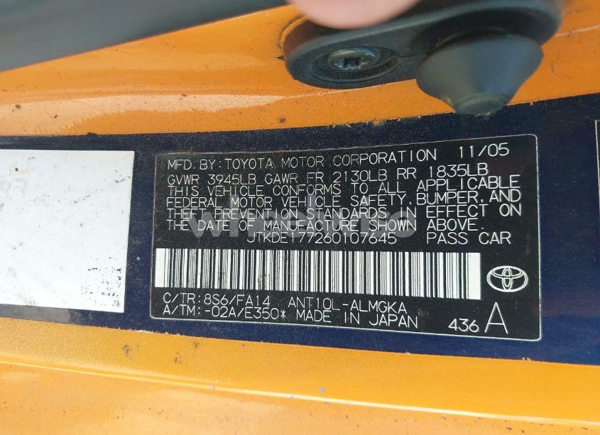 Photo 9 of 2006 Scion Tc N/A (VIN JTKDE177260107645)