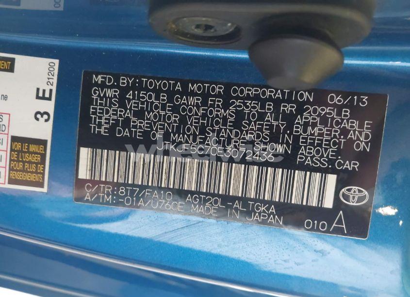 Photo 9 of 2014 Scion Tc N/A (VIN JTKJF5C70E3072436)