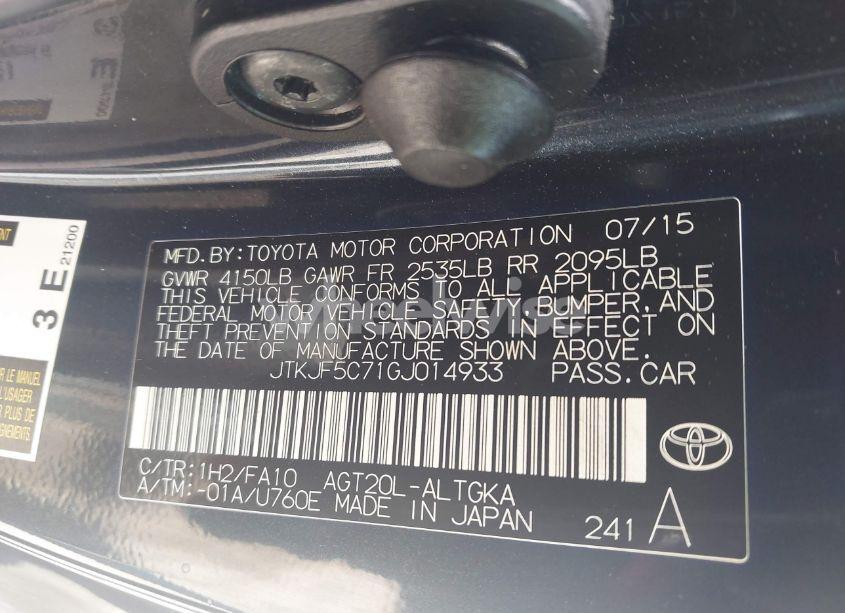 Photo 9 of 2016 Scion Tc N/A (VIN JTKJF5C71GJ014933)