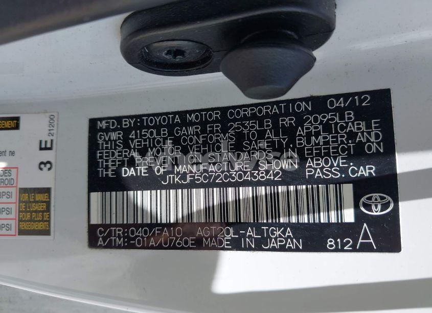 Photo 9 of 2012 Scion Tc N/A (VIN JTKJF5C72C3043842)