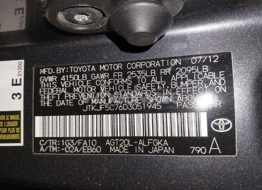 Photo 9 of 2013 Scion Tc N/A (VIN JTKJF5C76D3051945)
