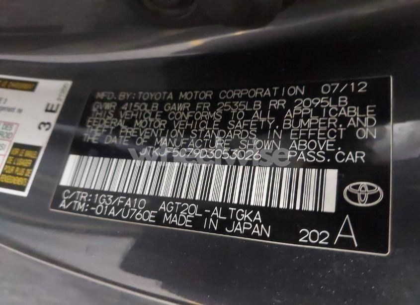 Photo 9 of 2013 Scion Tc N/A (VIN JTKJF5C79D3053026)