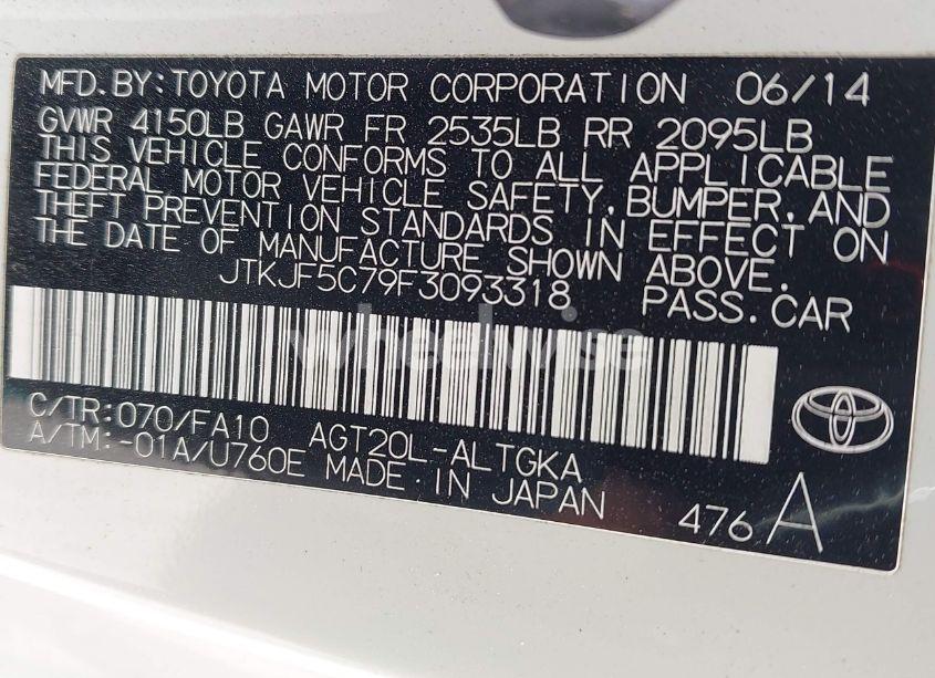 Photo 9 of 2015 Scion Tc N/A (VIN JTKJF5C79F3093318)