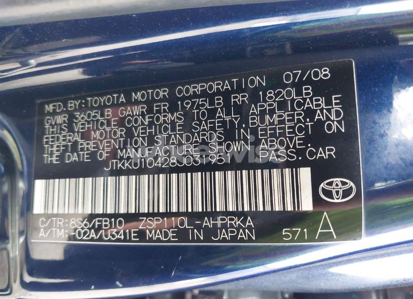 Photo 9 of 2008 Scion Xd (VIN JTKKU10428J031951)