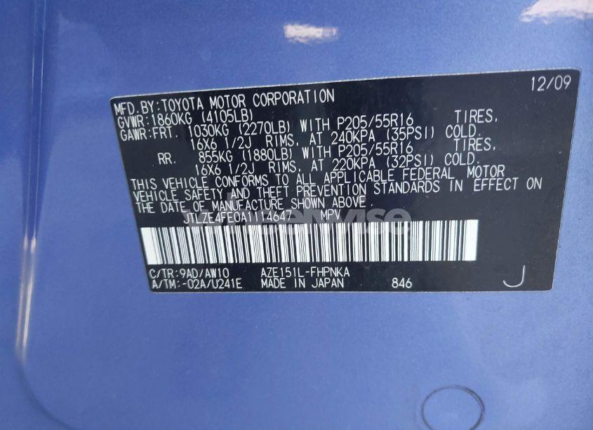 Photo 9 of 2010 Scion Xb RELEASE SERIES 7.0 (VIN JTLZE4FE0A1114647)