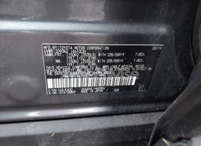 Photo 9 of 2019 Toyota Rav4 XLE PREMIUM (VIN JTMA1RFVXKD515799)