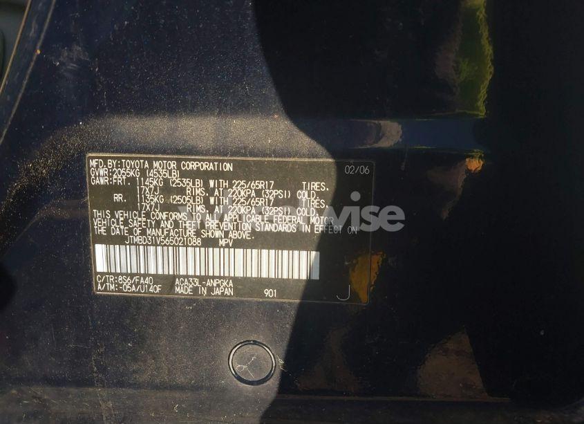 Photo 9 of 2006 Toyota Rav4 LIMITED (VIN JTMBD31V565021088)