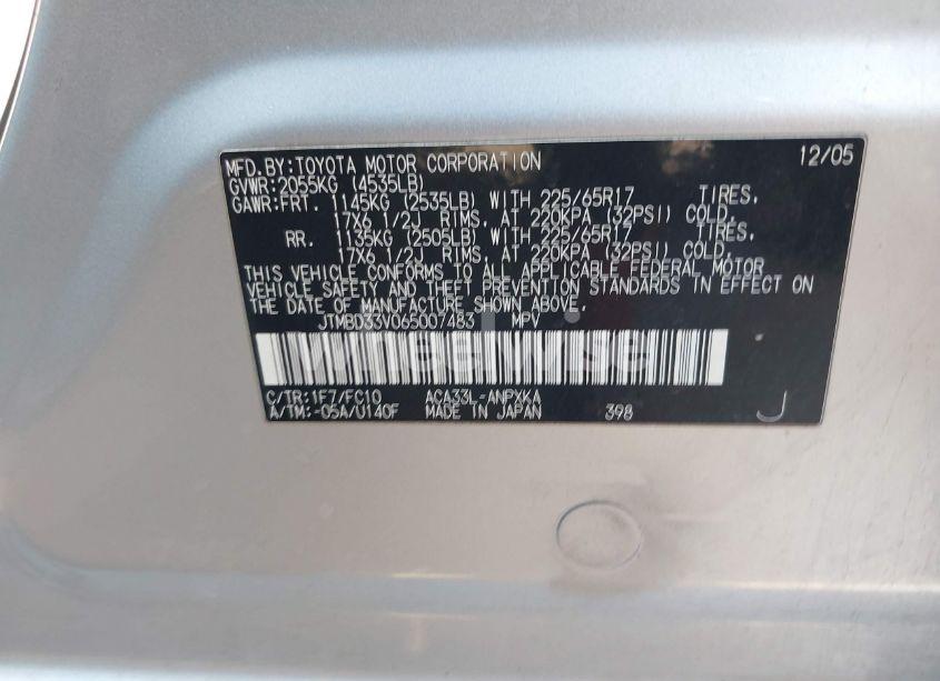 Photo 9 of 2006 Toyota Rav4 (VIN JTMBD33V065007483)