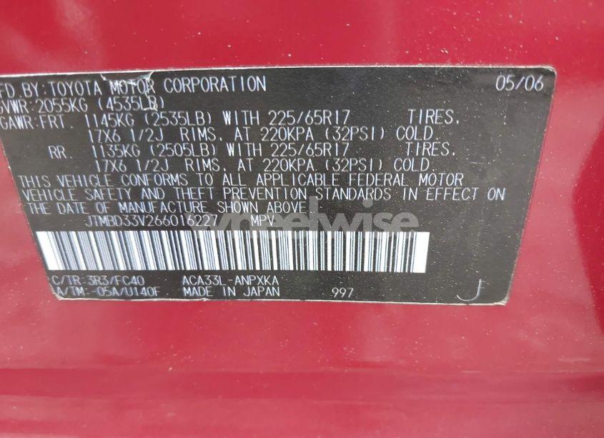 Photo 9 of 2006 Toyota Rav4 (VIN JTMBD33V266016227)