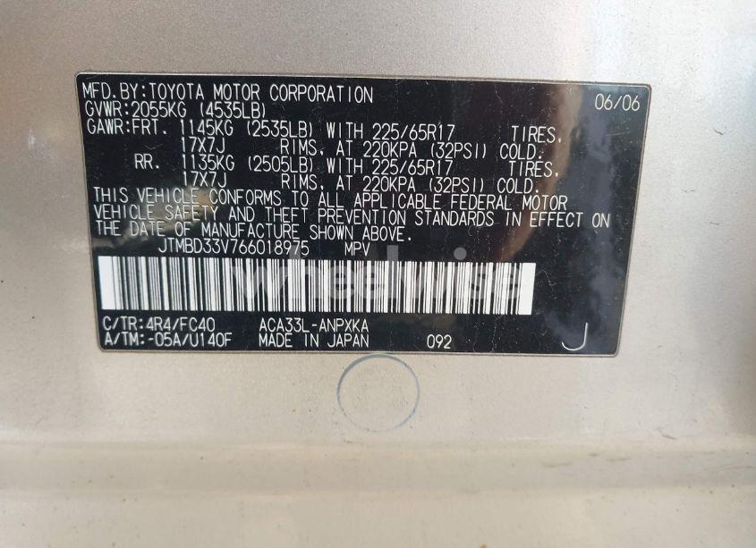 Photo 9 of 2006 Toyota Rav4 (VIN JTMBD33V766018975)