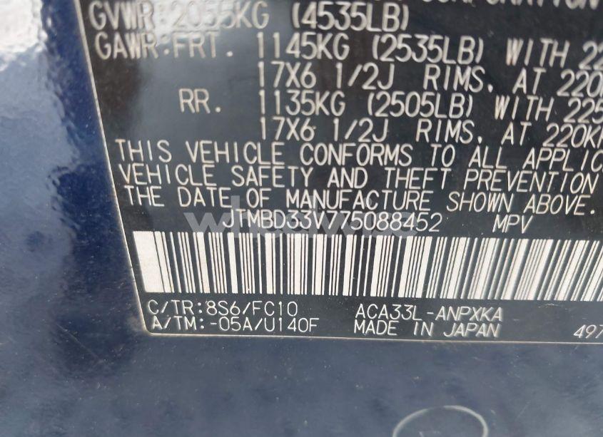 Photo 9 of 2007 Toyota Rav4 (VIN JTMBD33V775088452)