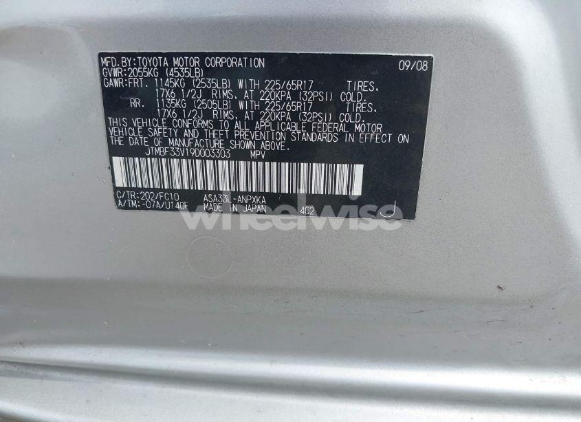 Photo 9 of 2009 Toyota Rav4 (VIN JTMBF33V19D003303)