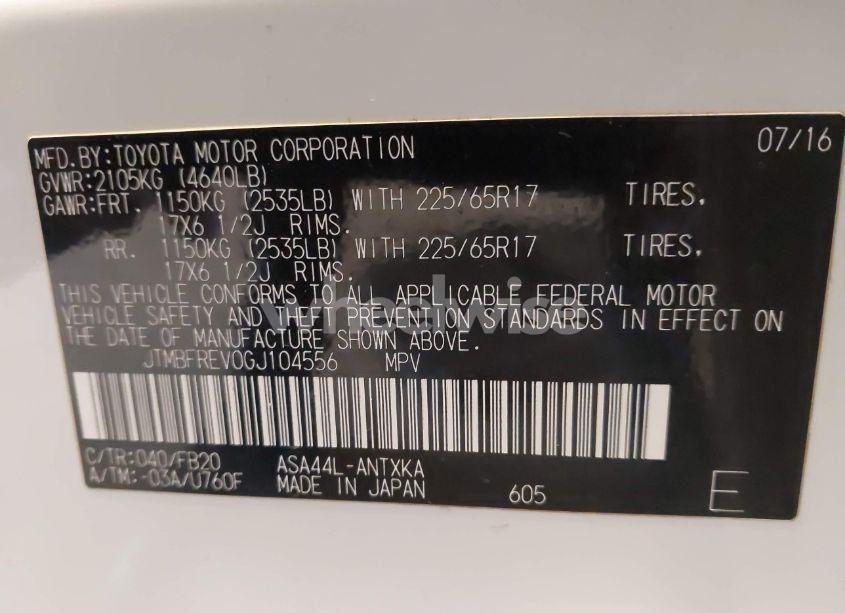 Photo 9 of 2016 Toyota Rav4 LE (VIN JTMBFREV0GJ104556)