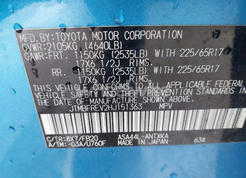 Photo 9 of 2017 Toyota Rav4 LE (VIN JTMBFREV2HJ151363)