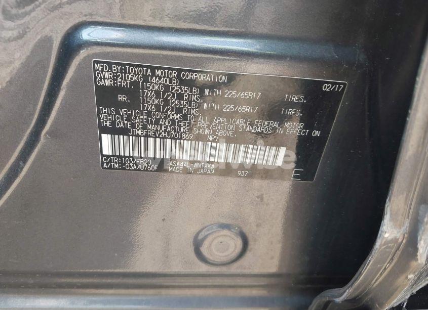 Photo 9 of 2017 Toyota Rav4 LE (VIN JTMBFREV2HJ701869)