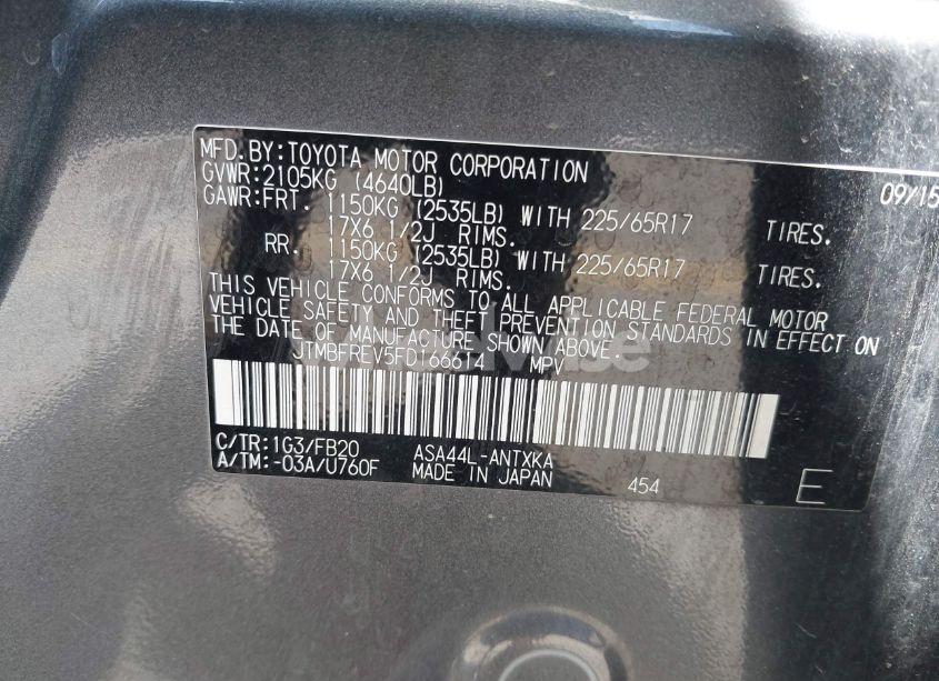 Photo 9 of 2015 Toyota Rav4 LE (VIN JTMBFREV5FD166614)