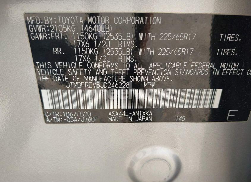 Photo 9 of 2018 Toyota Rav4 LE (VIN JTMBFREV5JD246228)