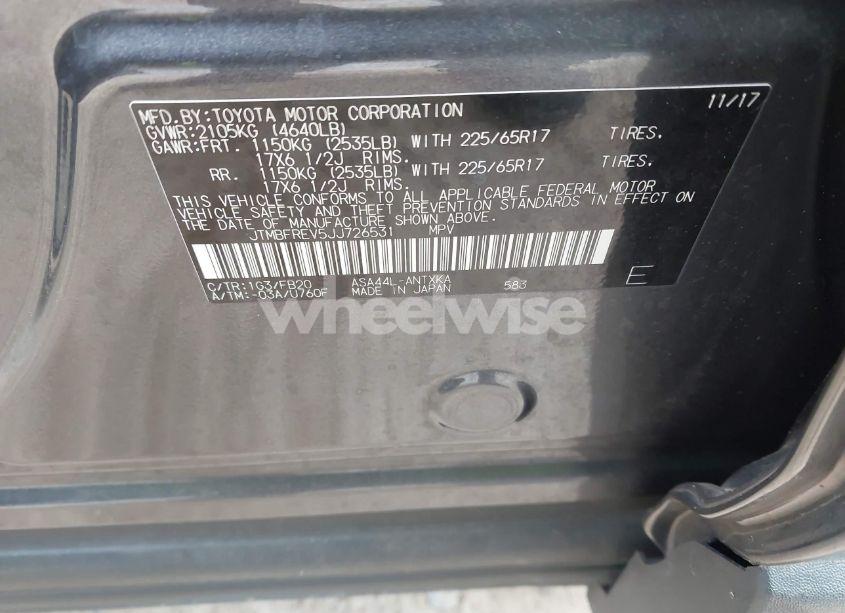 Photo 9 of 2018 Toyota Rav4 LE (VIN JTMBFREV5JJ726531)