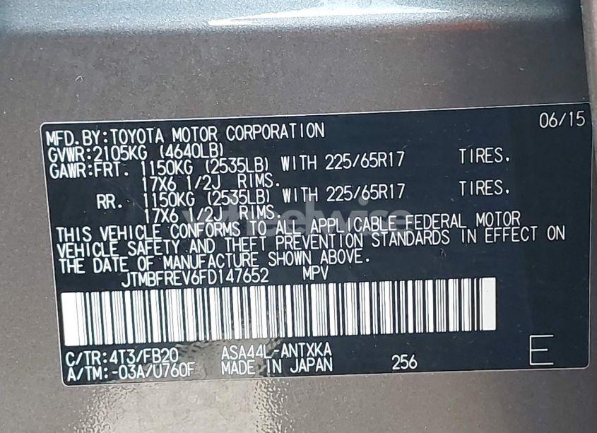 Photo 9 of 2015 Toyota Rav4 LE (VIN JTMBFREV6FD147652)