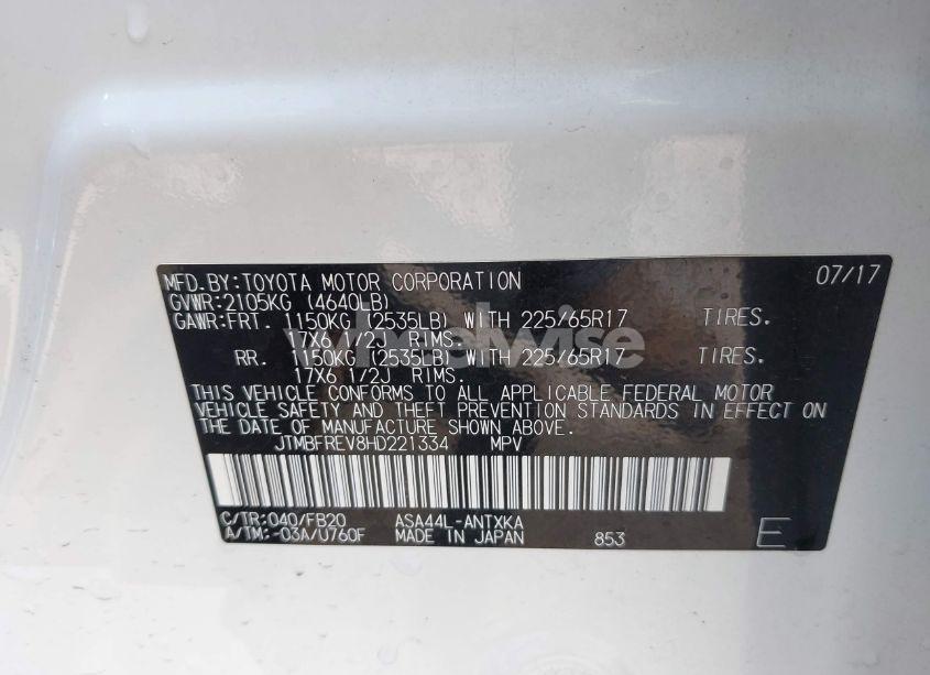 Photo 9 of 2017 Toyota Rav4 LE (VIN JTMBFREV8HD221334)