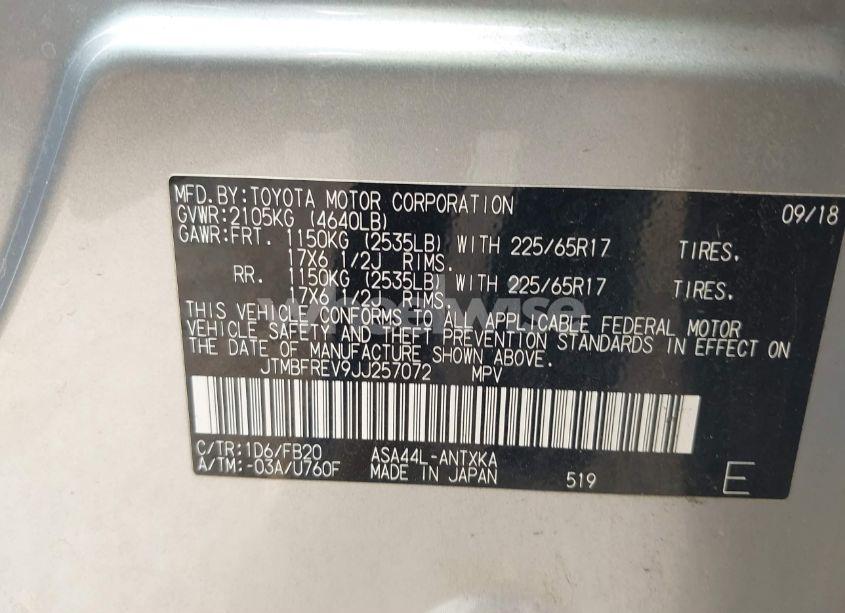 Photo 9 of 2018 Toyota Rav4 LE (VIN JTMBFREV9JJ257072)