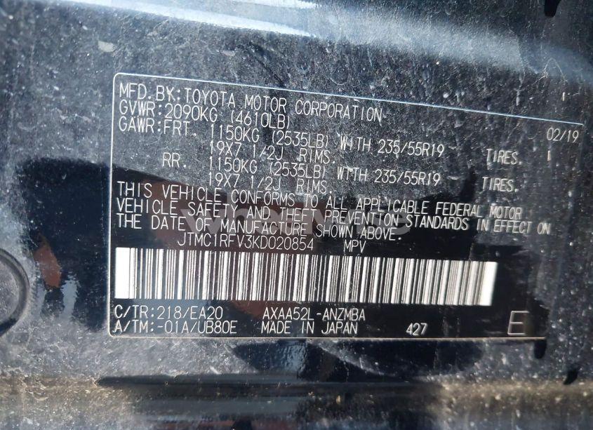 Photo 9 of 2019 Toyota Rav4 XLE PREMIUM (VIN JTMC1RFV3KD020854)