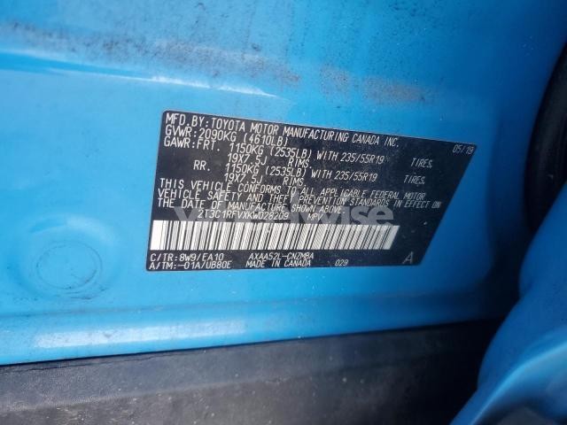 Photo 8 of 2019 TOYOTA RAV4 XLE PREMIUM (VIN JTMC1RFV7KD034692)