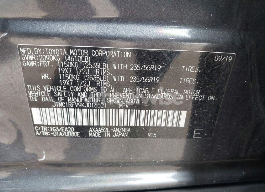 Photo 9 of 2019 Toyota Rav4 XLE PREMIUM (VIN JTMC1RFV9KJ016521)