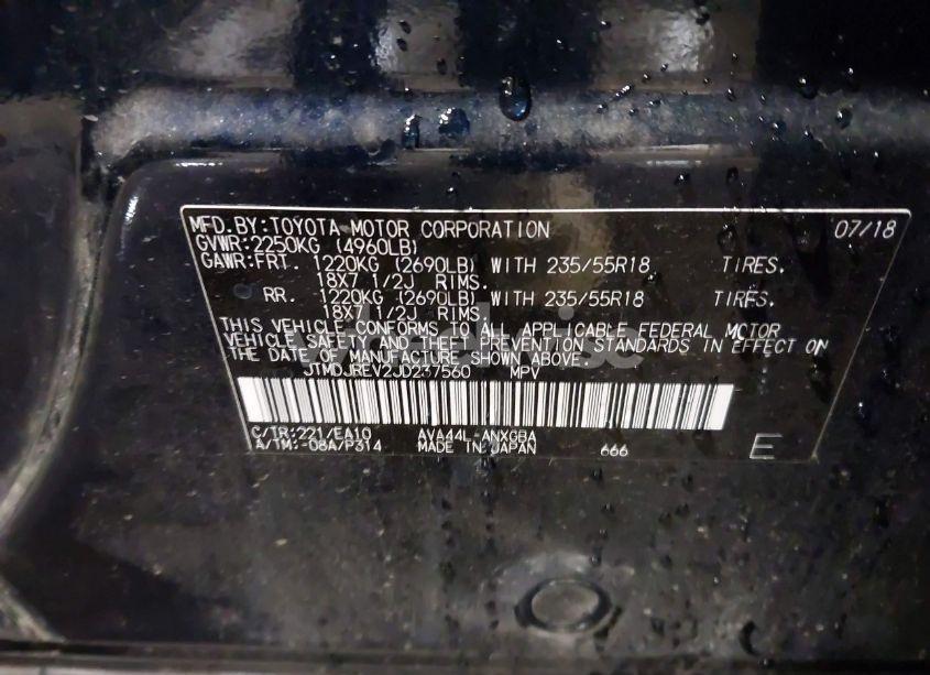 Photo 9 of 2018 Toyota Rav4 HYBRID LIMITED (VIN JTMDJREV2JD237560)