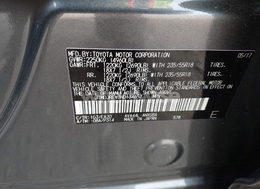 Photo 9 of 2017 Toyota Rav4 HYBRID LIMITED (VIN JTMDJREV3HD134657)