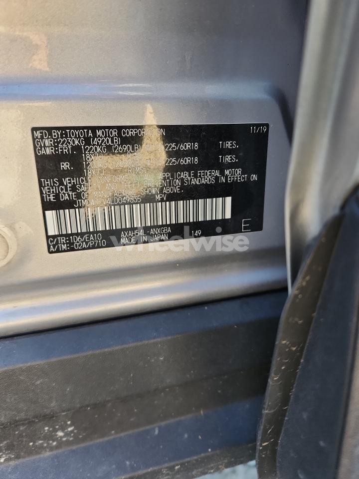 Photo 13 of 2020 TOYOTA RAV4 LIMITED (VIN JTMDWRFV4LD049335)