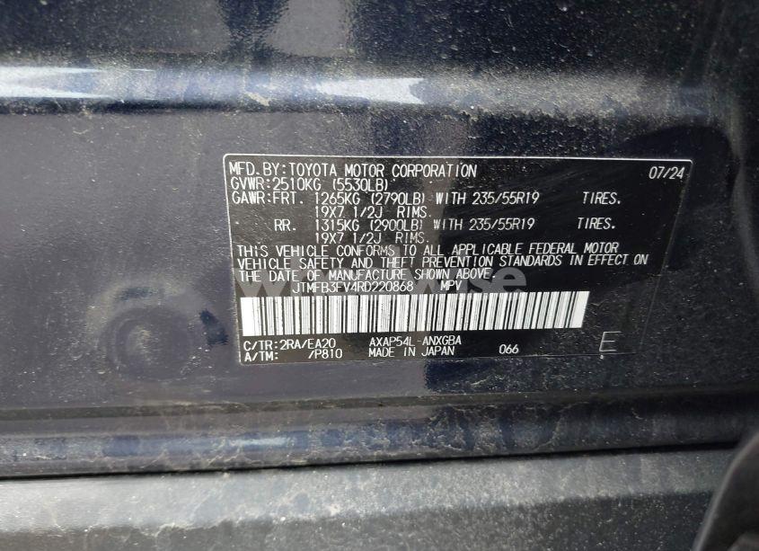 Photo 9 of 2024 Toyota Rav4 PRIME XSE (VIN JTMFB3FV4RD220868)