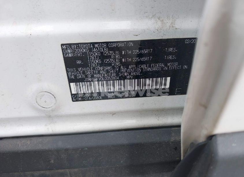 Photo 9 of 2020 Toyota Rav4 LE (VIN JTMH1RFV0LD053804)