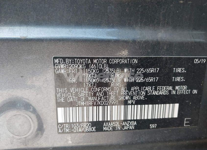 Photo 9 of 2019 Toyota Rav4 LE (VIN JTMH1RFV7KD027991)