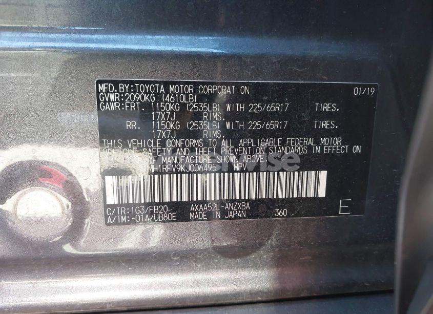 Photo 9 of 2019 Toyota Rav4 LE (VIN JTMH1RFV9KJ006495)