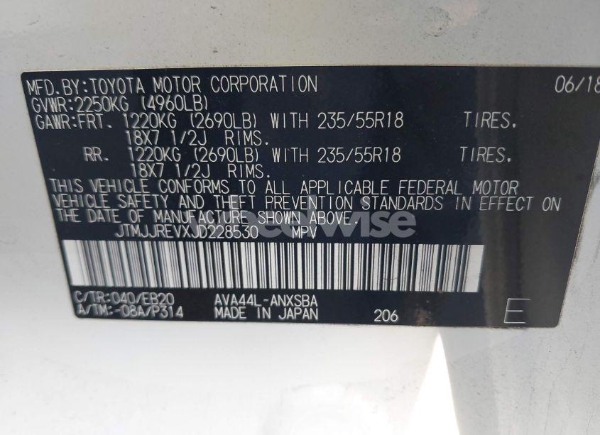 Photo 9 of 2018 Toyota Rav4 HYBRID SE (VIN JTMJJREVXJD228530)