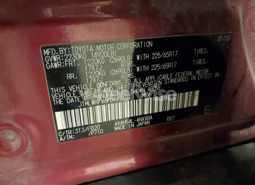 Photo 9 of 2023 Toyota Rav4 HYBRID LE (VIN JTMLWRFV6PD172121)