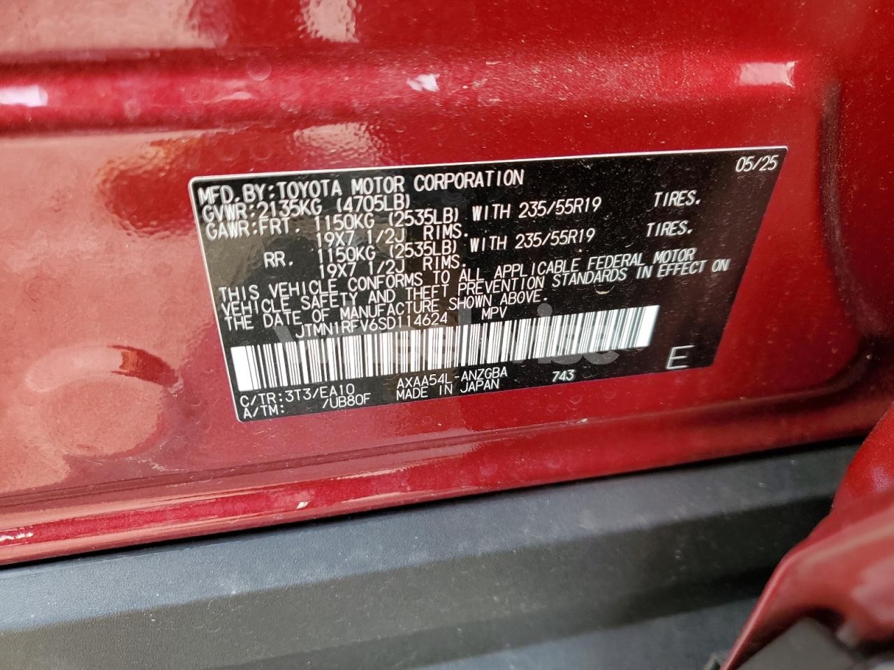 Photo 13 of 2025 TOYOTA RAV4 LIMITED (VIN JTMN1RFV6SD114624)