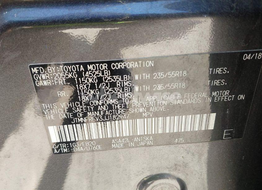 Photo 9 of 2018 Toyota Rav4 SE (VIN JTMNFREV3JJ182947)