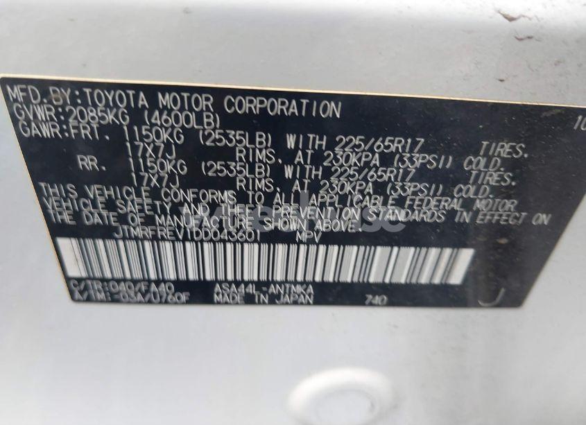Photo 9 of 2013 Toyota Rav4 XLE (VIN JTMRFREV1DD043601)