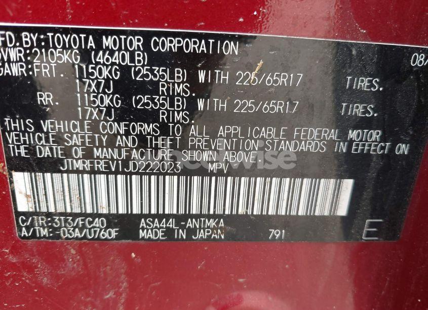 Photo 9 of 2018 Toyota Rav4 XLE (VIN JTMRFREV1JD222023)