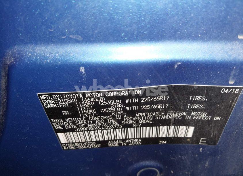 Photo 9 of 2018 Toyota Rav4 ADVENTURE/XLE (VIN JTMRFREV3JJ223773)