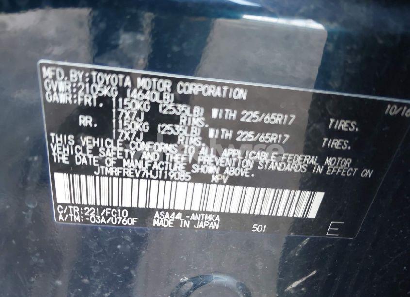 Photo 9 of 2017 Toyota Rav4 XLE (VIN JTMRFREV7HJ119085)