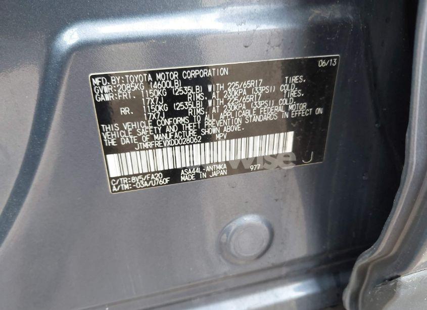 Photo 9 of 2013 Toyota Rav4 XLE (VIN JTMRFREVXDD028062)