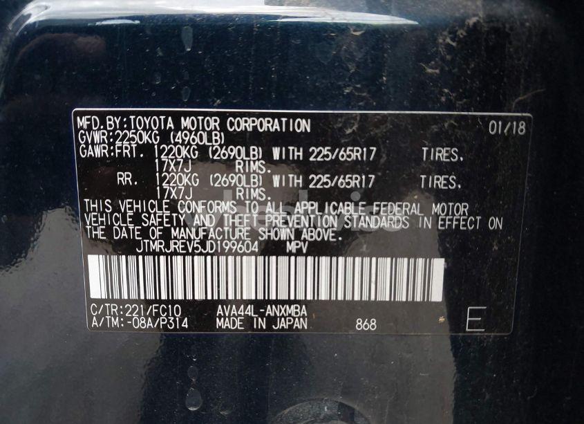 Photo 9 of 2018 Toyota Rav4 HYBRID XLE (VIN JTMRJREV5JD199604)