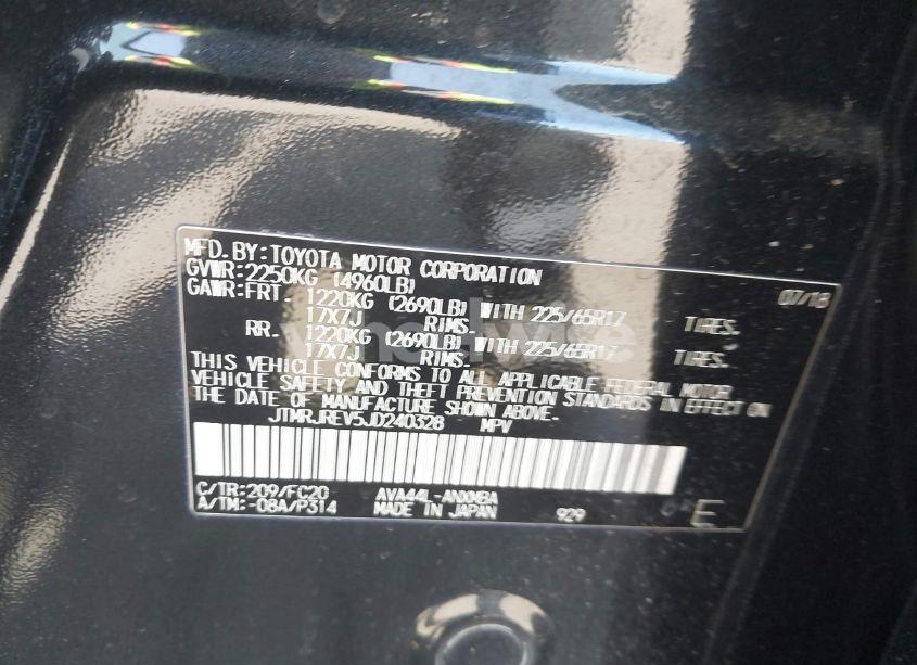 Photo 9 of 2018 Toyota Rav4 HYBRID XLE (VIN JTMRJREV5JD240328)