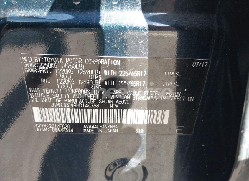 Photo 9 of 2017 Toyota Rav4 HYBRID XLE (VIN JTMRJREV9HD146768)