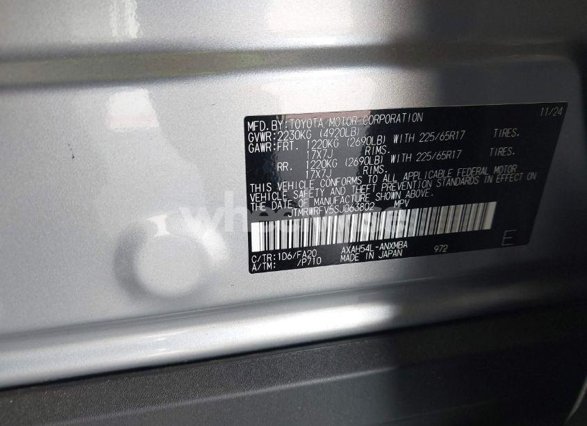 Photo 9 of 2025 Toyota Rav4 HYBRID XLE (VIN JTMRWRFV5SJ063802)